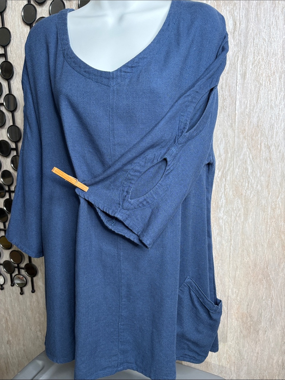 Soft Surroundings cut out Sleeve cotton Tunic top